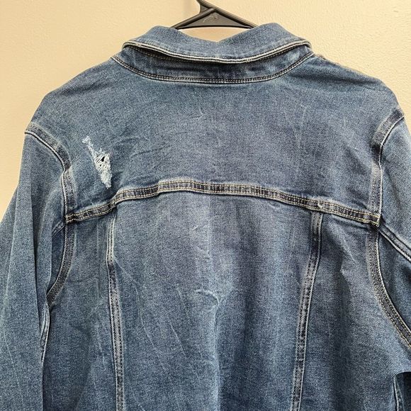 Lane Bryant distressed Fall denim jacket NWT size 20 - Picture 9 of 9